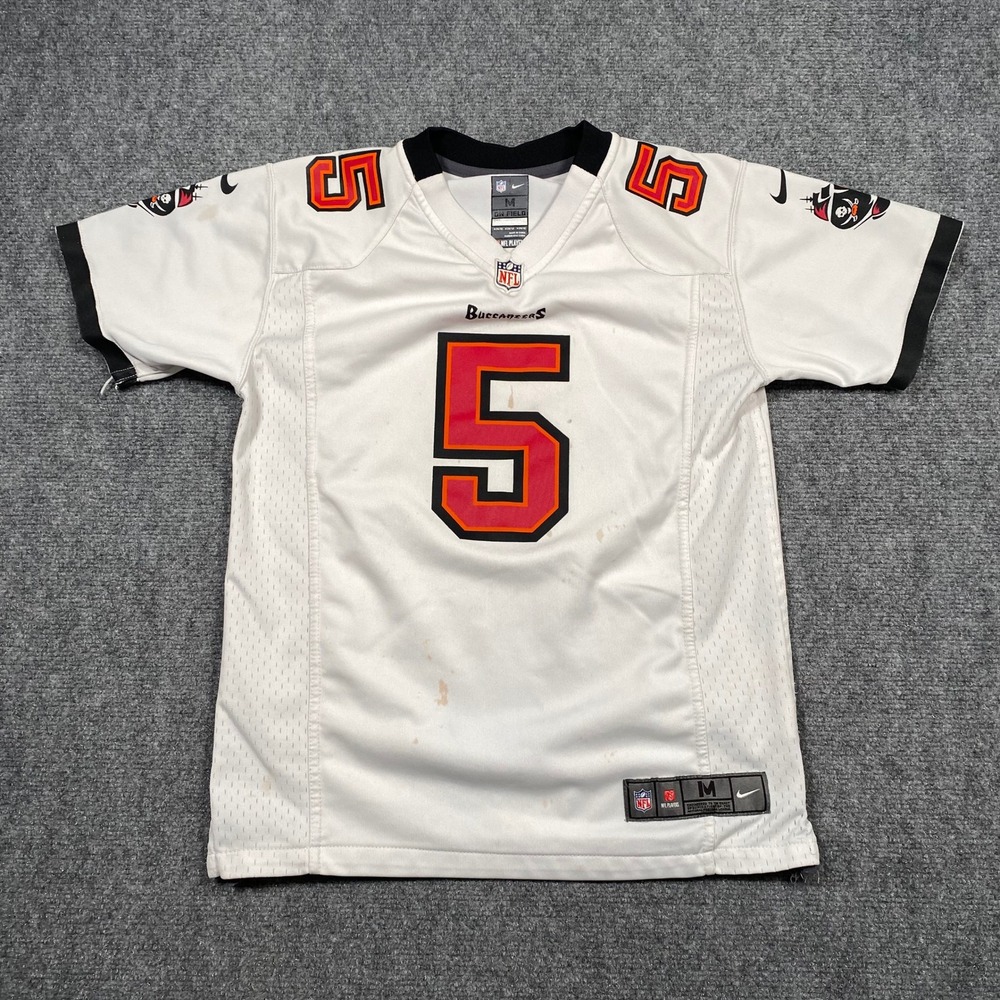 Kids Youth Medium Nike Tampa Bay Buccaneers Mike Glennon 5 Jersey White